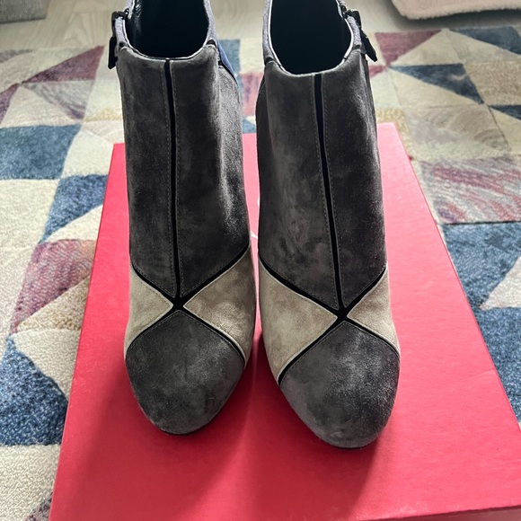Roger Vivier high heel booties, blue and gray 38.5 - Picture 3 of 3